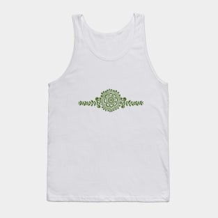 Green Henna Tattoo - Green Mehendi Motifs Tank Top